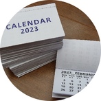 2024 mini calendars with cover, 12 pages 3x2 inch
